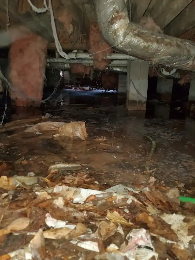 Crawl space flood assessment for Commercial Water Damage Restoration in Hamptonburgh
